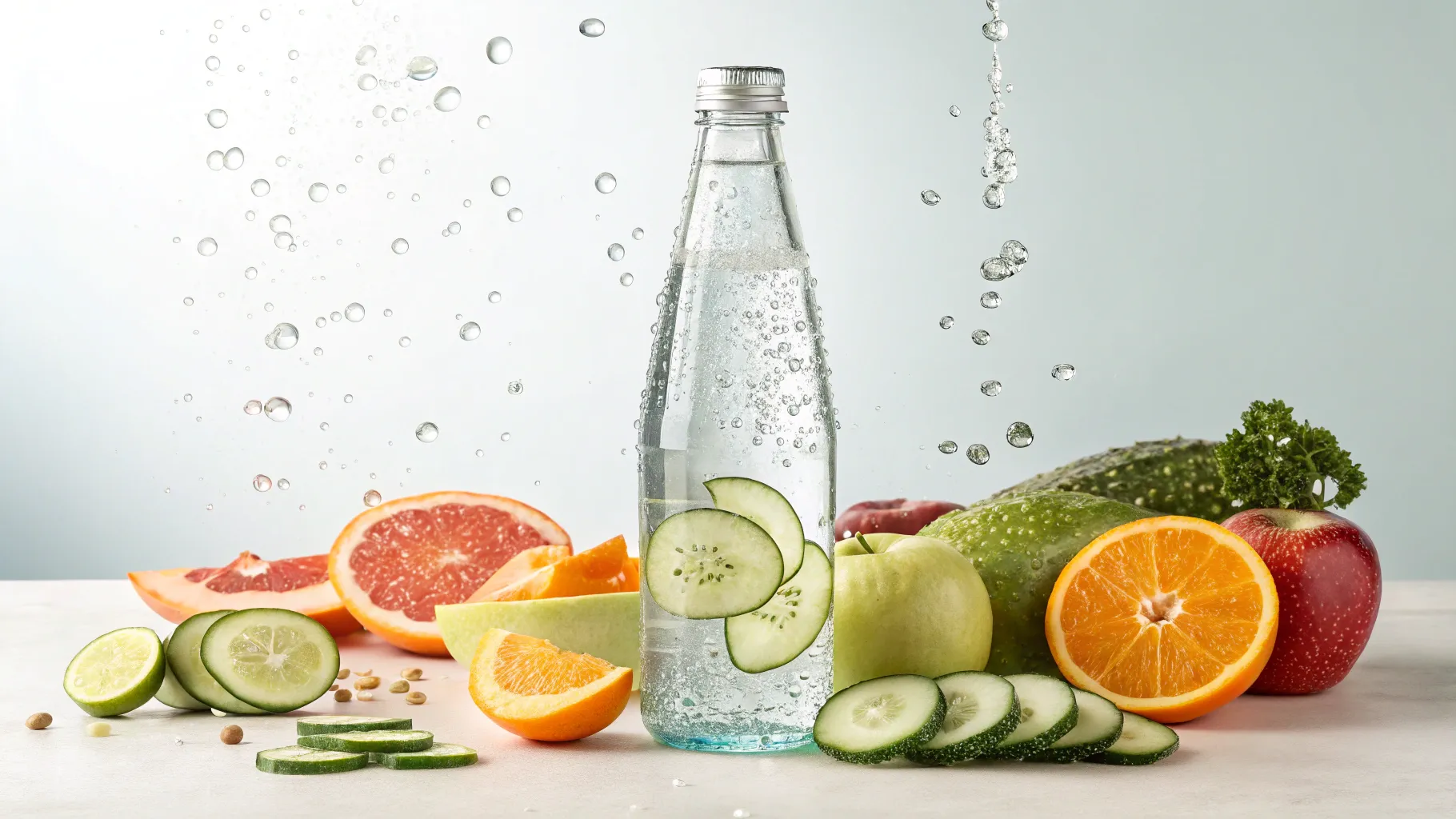 healthy lifestyle sparkling water